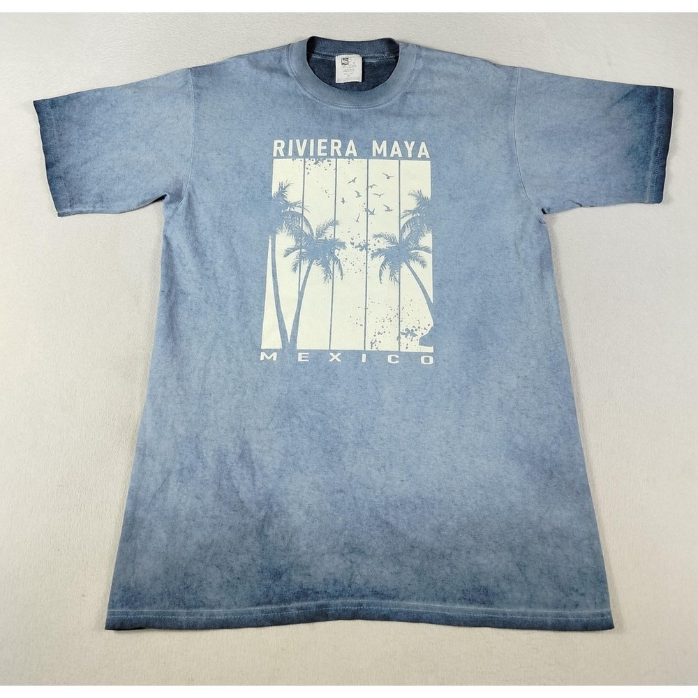 Riviera Maya Mexico Shirt Mens Medium Blue‎ Mr Buho Graphic Tourist Tee Beach